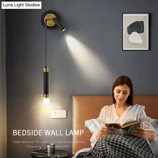 Minimalist Creative Luxury Bedroom Bedside Wall Lamp With Spotlight Wall Lamp