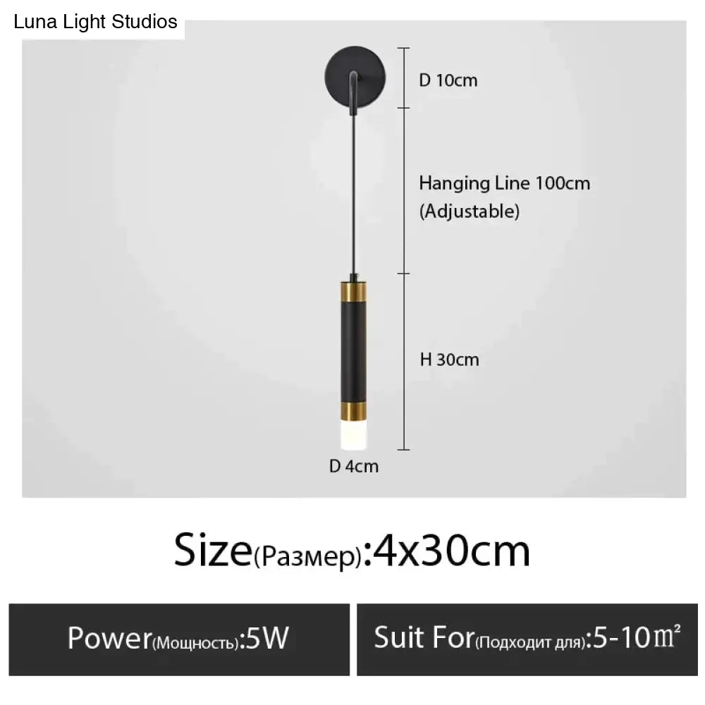 Minimalist Creative Luxury Bedroom Bedside Wall Lamp With Spotlight Wall Lamp