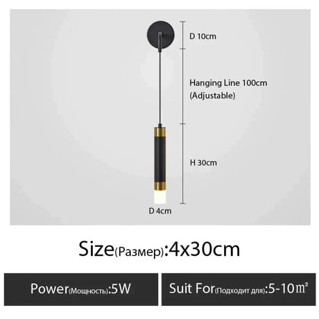 Minimalist Creative Luxury Bedroom Bedside Wall Lamp With Spotlight Type A / Warm Light 3000K Wall