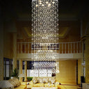 Minimalist Crystal Ball Flush Mount Lighting - 8 Lights In Nickel Finish