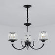Minimalist Crystal Black Chandelier With Arched Suspension Arm 3 /