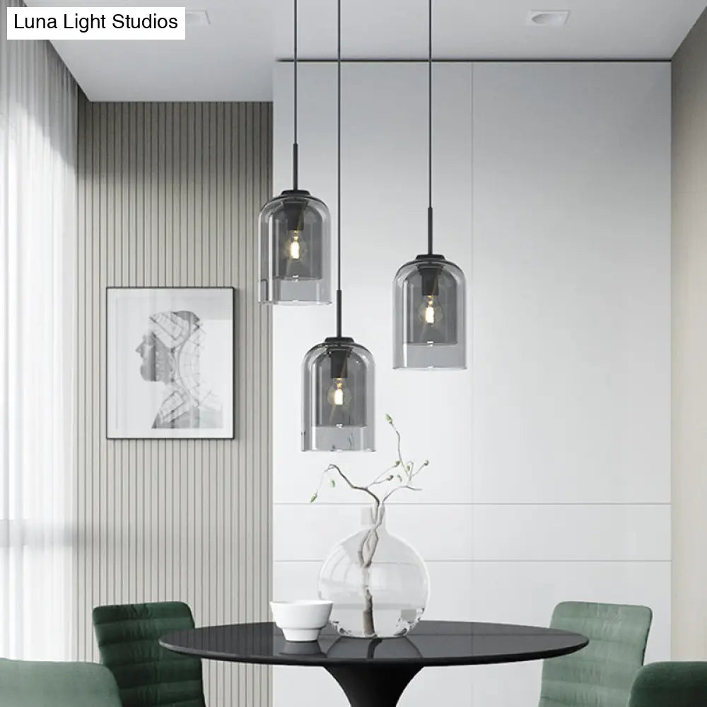Minimalist Double Glass Shade Pendant Light For Aisle Bedroom - Modern And Stylish