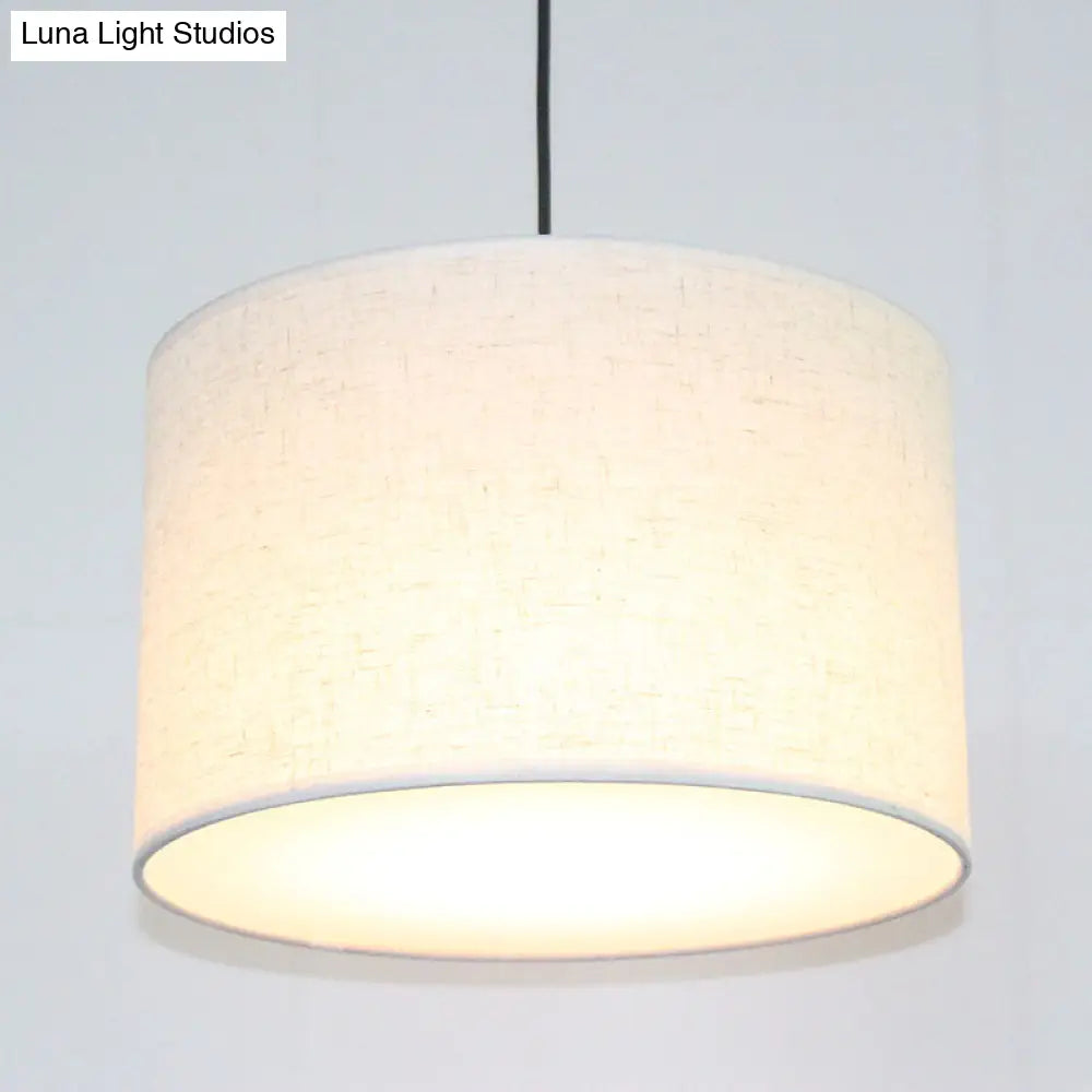 Minimalist Drum Suspension Single-Bulb Pendant Light Fixture Perfect For Restaurants