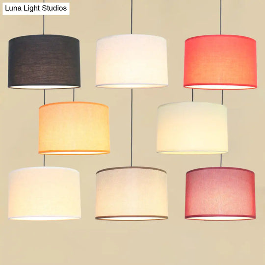 Minimalist Drum Suspension Single-Bulb Pendant Light Fixture Perfect For Restaurants