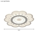 Minimalist Flush Mount Led Ceiling Lamp In White With Ultrathin Design & Acrylic Finish