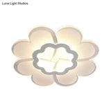 Minimalist Flush Mount Led Ceiling Lamp In White With Ultrathin Design & Acrylic Finish