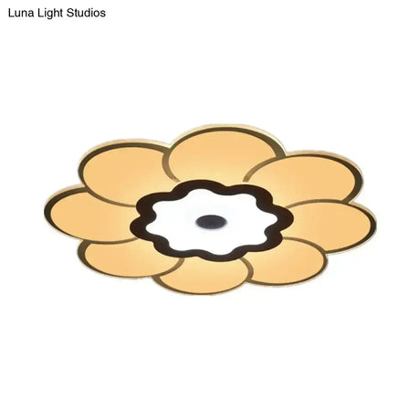 Minimalist Flush Mount Led Ceiling Lamp In White With Ultrathin Design & Acrylic Finish