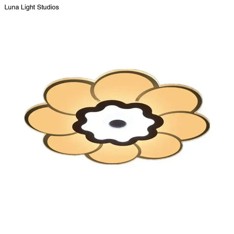 Minimalist Flush Mount Led Ceiling Lamp In White With Ultrathin Design & Acrylic Finish