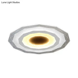 Minimalist Flush Mount Led Ceiling Lamp In White With Ultrathin Design & Acrylic Finish