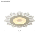 Minimalist Flush Mount Led Ceiling Lamp In White With Ultrathin Design & Acrylic Finish