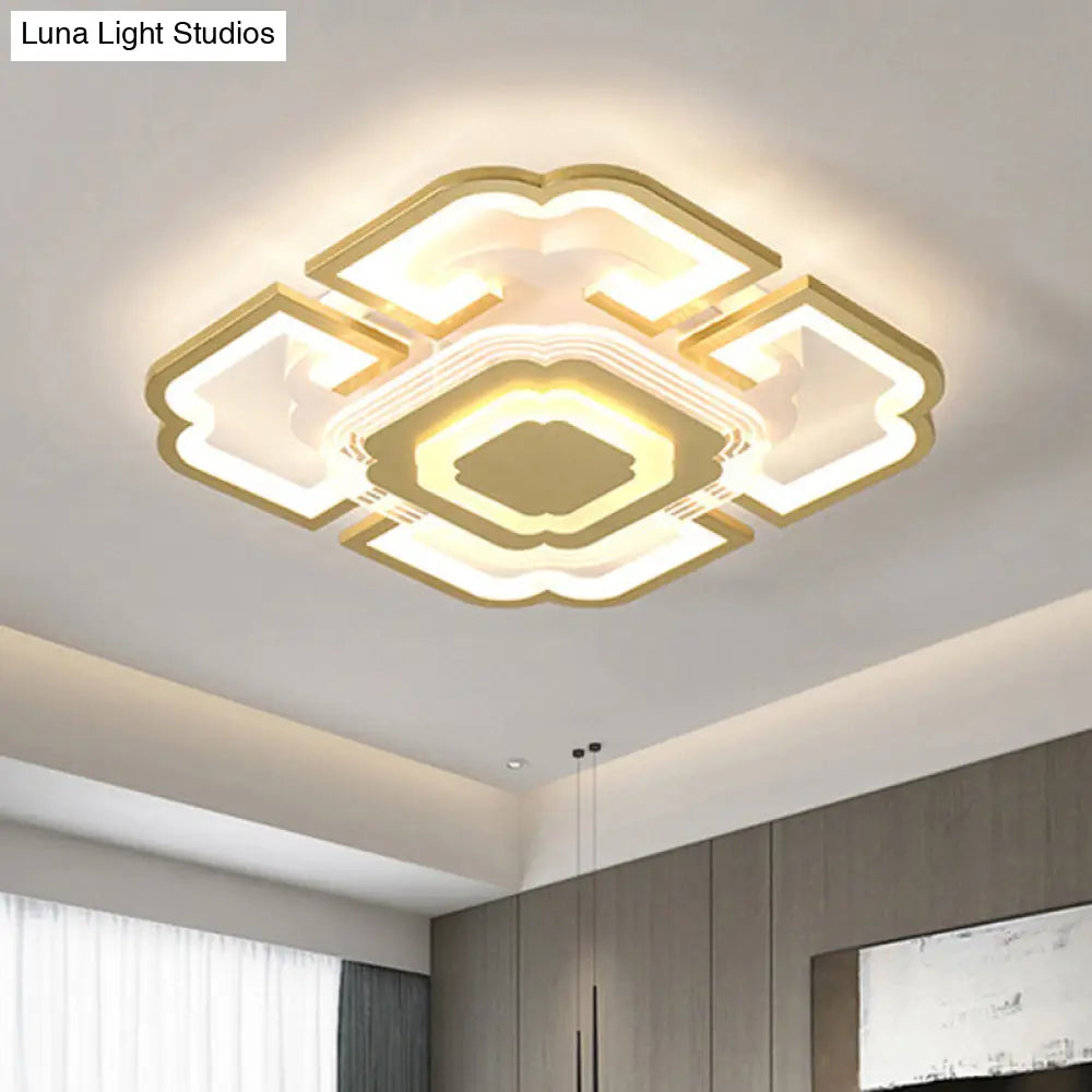 Minimalist Geometric Flush Mount Light - Modern Acrylic Spotlight For Living Room