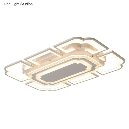 Minimalist Geometric Flush Mount Light - Modern Acrylic Spotlight For Living Room