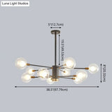Minimalist Glass Chandelier With Clear Ball Shade - Modern Style Pendant Light For Living Room