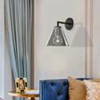 Minimalist Glass Cone Wall Sconce 1/2 Lights Black/Brass Bedside Lighting 1 / Black