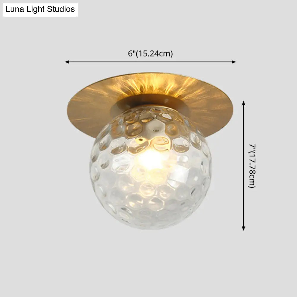 Minimalist Glass Globe Ceiling Mount Light Fixture