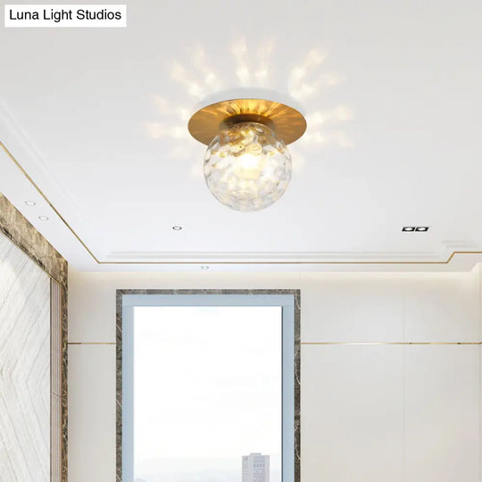 Minimalist Glass Globe Ceiling Mount Light Fixture