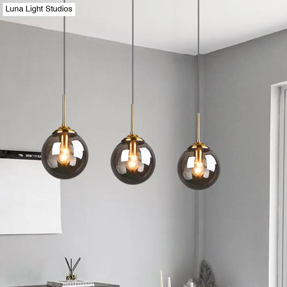 Minimalist Glass Sphere Pendant Light Fixture For Modern Indoor Ceiling Lighting