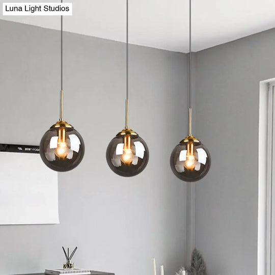 Minimalist Glass Sphere Pendant Light Fixture For Modern Indoor Ceiling Lighting