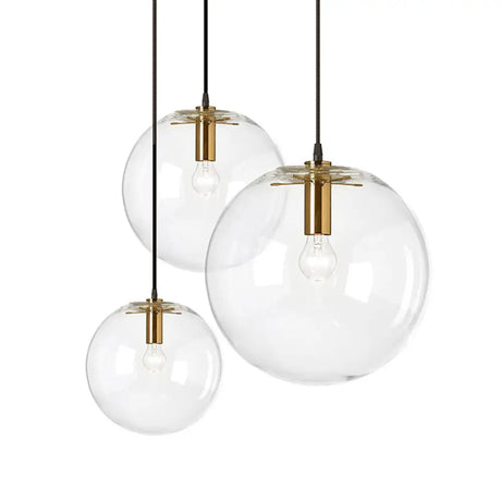 Minimalist Globe Pendant Light: Stylish Glass Ceiling For Dining Room Gold