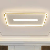 Minimalist Glow: Nordic Aluminum Rectangular Led Flush Ceiling Light For Contemporary Living Rooms