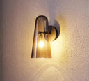 Minimalist Gold Kitchen Wall Sconce with Cone Clear Glass Shade clear glass