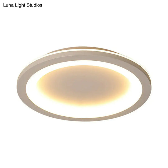 Minimalist Grey Geometric Acrylic Flush Mount Led Lighting Fixture For Bedroom