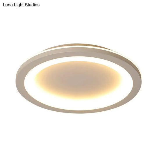 Minimalist Grey Geometric Acrylic Flush Mount Led Lighting Fixture For Bedroom