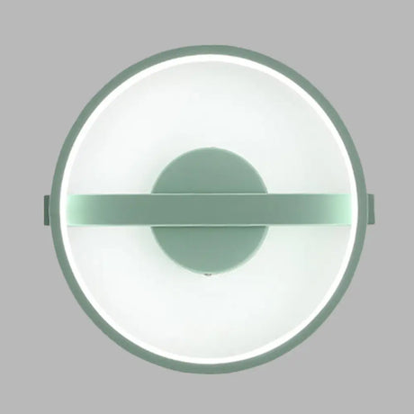 Minimalist Led Acrylic Wall Lamp In Green - White/Warm Light 12.5/16.5 Dia