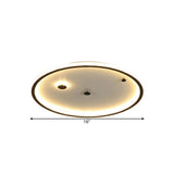 Minimalist Led Bedroom Flushmount Lamp With Round Acrylic Shade In Warm/White Light - 3 Sizes