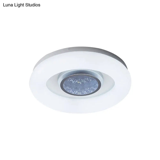 Minimalist Led Ceiling Flush Mount Light With Acrylic Shade In Black/Grey/Silver