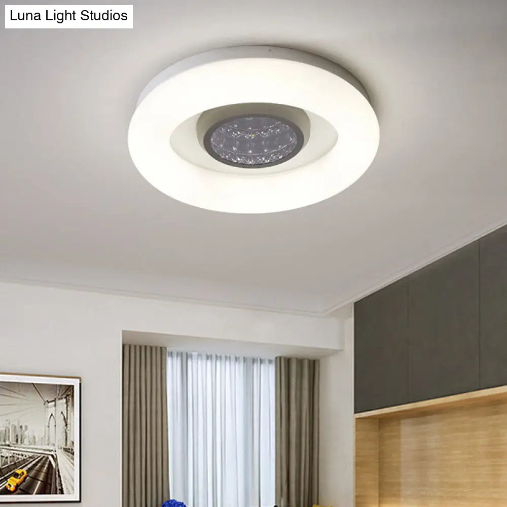 Minimalist Led Ceiling Flush Mount Light With Acrylic Shade In Black/Grey/Silver Grey