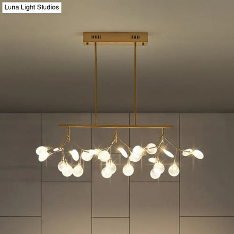 Minimalist Led Ceiling Light: Acrylic Firefly Island Fixture For Dining Room