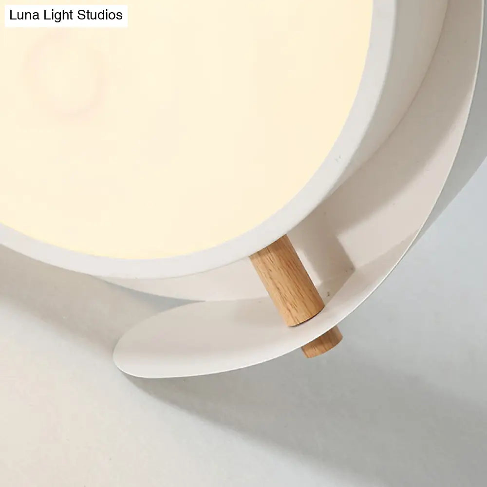 Minimalist Led Ceiling Mount Light - Round Metal Flush Fixture For Bedroom Lighting