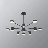 Minimalist Led Chandelier For Living Room - Starburst Pendant Light 10 / Black