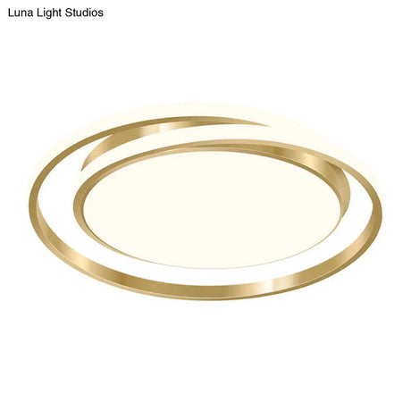 Minimalist Led Circle Flush Ceiling Light Acrylic Bedroom - Ready