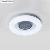 Minimalist Led Flush Mount Ceiling Light - Circular Acrylic Silver/Grey/Black Ideal For Hotels