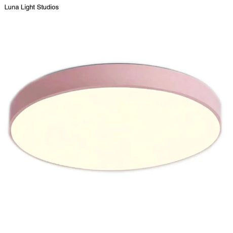 Minimalist Led Flush Mount Ceiling Light Fixture With Acrylic Chandelier Accent For Bedroom