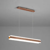 Minimalist Led Island Pendant - Linear Acrylic Hanging Light For Dining Room Coffee / 31.5 White