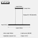 Minimalist Led Long Bar Pendant Light for Dining Room Kitchen pendant Light