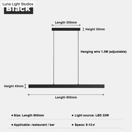 Minimalist Led Long Bar Pendant Light for Dining Room Kitchen pendant Light