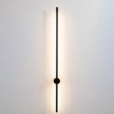 Minimalist Led Stair Sconce: Slim Aluminum Wall Light Fixture Black / Warm 57