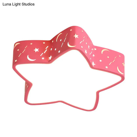 Minimalist Led Star Flush Mount Ceiling Light For Bedrooms