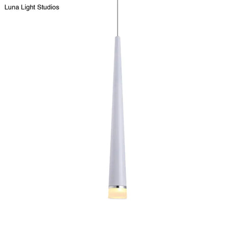 Minimalist Led Tapered Ceiling Light In White/Black With 3 Color Options