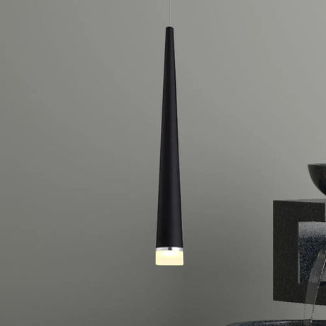 Minimalist Led Tapered Ceiling Light In White/Black With 3 Color Options Black / Warm
