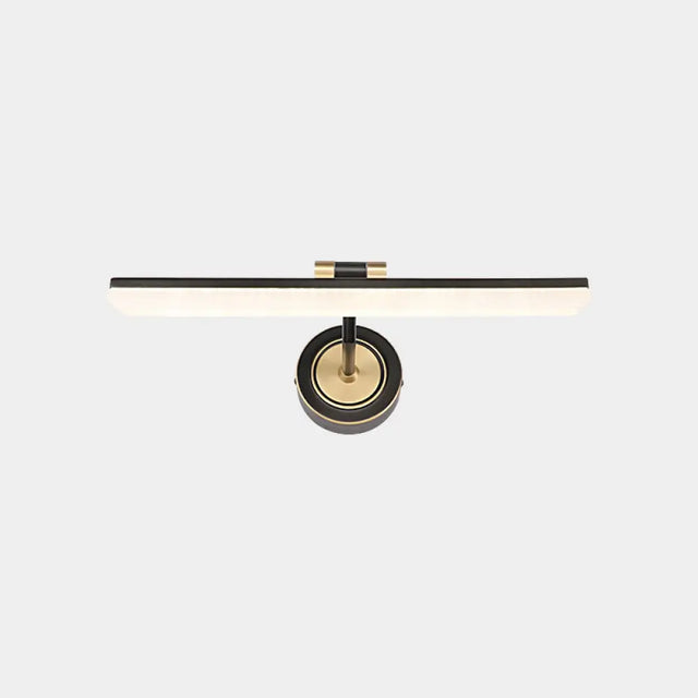Minimalist Led Vanity Light For Bathroom Walls - Swing Arm Bath Bar With Acrylic Shade Black / 18