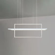 Minimalist Led White Frame Rectangular Hanging Light With Acrylic Island Lighting Fixture 2 /