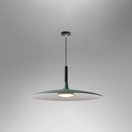 Minimalist Metal Led Pendant Lamp - Flying Saucer Style For Restaurants Green / 10
