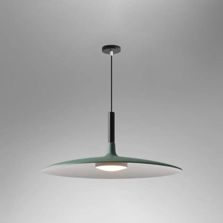 Minimalist Metal Led Pendant Lamp - Flying Saucer Style For Restaurants Green / 18