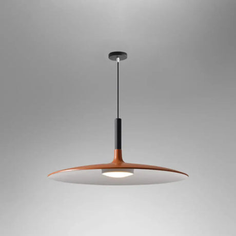 Minimalist Metal Led Pendant Lamp - Flying Saucer Style For Restaurants Orange / 14