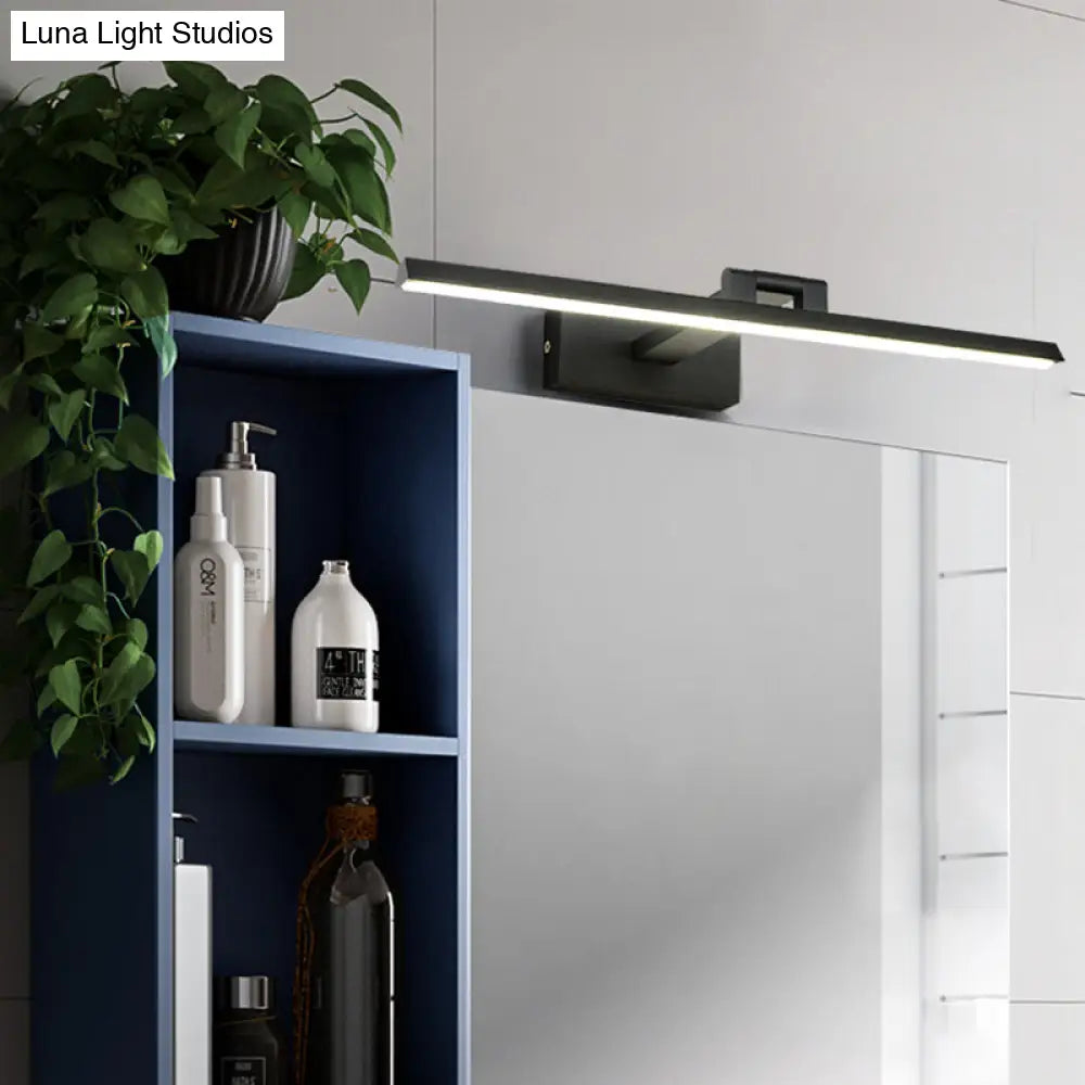 Minimalist Metal Led Vanity Light - Single Fixture Modern Style